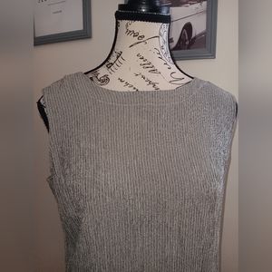 Womens Lord & Taylor Sleeveless Black and White Striped Maxi Dress Size 14W